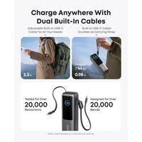 Powerbank ANKER 25.000mAh s integriranim USB-C kabelom, 165W, crni