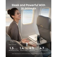 Powerbank ANKER 25.000mAh s integriranim USB-C kabelom, 165W, crni