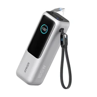 Powerbank ANKER 25.000mAh s integriranim USB-C kabelom, 165W, srebrni