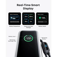 Powerbank ANKER 25.000mAh s integriranim USB-C kabelom, 165W, srebrni