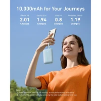 Powerbank ANKER Zolo 10.000mAh, 30W s integriranim USB-C i Lightning kabelima, bijeli Powerbank ANKER Zolo 10.000mAh, 30W s integriranim USB-C i Lightning kabelima, bijeli