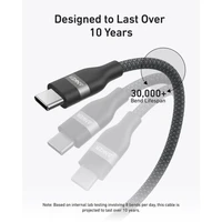 Kabel ANKER USB-C na USB-C, 240 W, 0,9 m, pleteni, crni