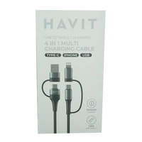 Kabel HAVIT za punjenje 4u1, USB/USB-C na USB-C/Lightning, 1m