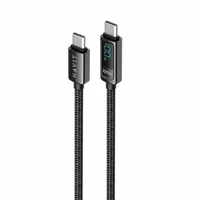 Kabel HAVIT za punjenje USB-C na USB-C s LCD zaslonom, 100W, 2m