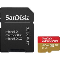 Memorijska kartica microSDHC 32GB, SANDISK Extreme PLUS, UHS-I U3, V30, A1, 100 MB/s, s SD adapterom, RescuePRO Deluxe