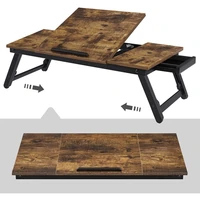 Stol SONGMICS za prijenosnik, RUSTIC, s ladicom, rustikalni, LLD110B01