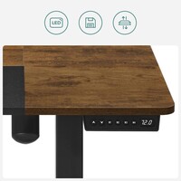 Stol SONGMICS, električni, Sit/Stand, s okvirom, crno-rustikalni, LSD016X01
