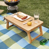 Stol SONGMICS, podesivi, za prijenosnik, bambus, LLD01N