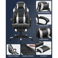 Gaming stolica SONGMICS, crno-bijela (OBG73BW)