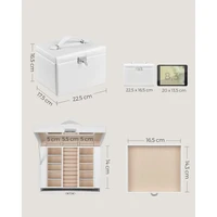 Kutijica za nakit SONGMICS, četveroslojna