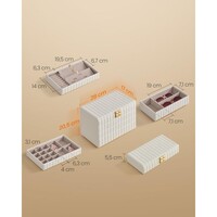 Kutijica za nakit SONGMICS, kovčeg s ogledalom