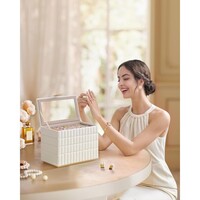 Kutijica za nakit SONGMICS, kovčeg s ogledalom