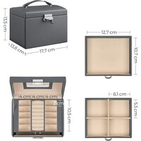 Kutijica za nakit SONGMICS s 2 ladice i ogledalom