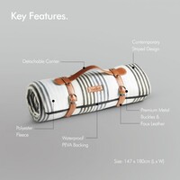 Deka VONSHEF za piknik, 147x180cm, prugasta