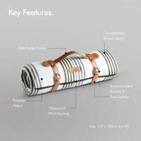 Deka VONSHEF za piknik, 147x180cm, prugasta