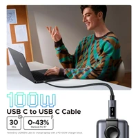 Kabel UGREEN Uno, USB-C na USB-C, 100W, 2m Kabel UGREEN Uno, USB-C na USB-C, 100W, 2m