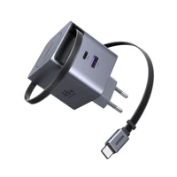 Punjač UGREEN Retractable, GaN, USB-C, 65W