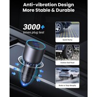 Punjač UGREEN, automobilski, 75W, 3-portni