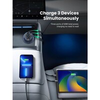 Punjač UGREEN, automobilski, 75W, 3-portni