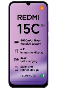 Mobitel XIAOMI REDMI 15C 5G, 6.90", 128 GB, ljubičasti