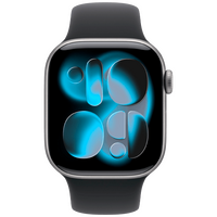 Pametni sat APPLE Watch Series 11 42mm, Grey, Black Rubber Strap S/M (MEQW4ZR/A)