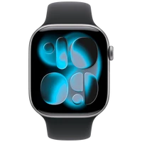 Pametni sat APPLE Watch Series 11 46mm, Grey, Black Rubber Strap M/L (MEV44ZR/A)