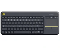 Tipkovnica LOGITECH K400+, bežična, s touchpadom, crna