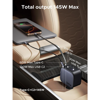Punjač UGREEN za auto, 145W, s ugrađenim USB-C kabelom