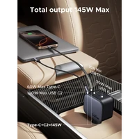 Punjač UGREEN za auto, 145W, s ugrađenim USB-C kabelom