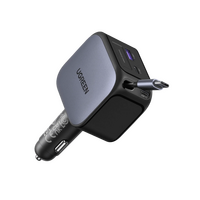 Punjač UGREEN za auto, 145W, s ugrađenim USB-C kabelom