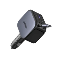 Punjač UGREEN za auto, 145W, s ugrađenim USB-C kabelom