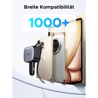Punjač UGREEN za auto, 60W, s ugrađenim USB-C kabelom