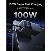 Prijenosna punjiva baterija UGREEN, 20.000mAh, 100W, s ugrađenim kabelom