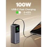Prijenosna punjiva baterija UGREEN, 20.000mAh, 165W, s pametnim digitalnim zaslonom i ugrađenim kabelom