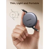 Kabel UGREEN USB-C na USB-C, uvlačivi, 100W, 1m