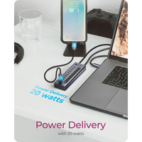 Hub ICY BOX IB-HUB1450-C31, 10-portni, USB-C 3.2