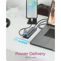 Hub ICY BOX IB-HUB1450-C31, 10-portni, USB-C 3.2