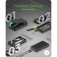 Kućište ICYBOX IB-2817M-C32, za 2x M.2 NVMe, USB-C 3.2 Gen 2