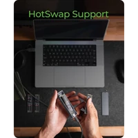 Kućište ICYBOX IB-1826MCL-CU31, za M.2 NVMe/SATA SSD, USB-C 3.2 Gen 2, RGB