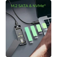 Kućište ICYBOX IB-1826MCL-CU31, za M.2 NVMe/SATA SSD, USB-C 3.2 Gen 2, RGB