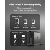 RAID sustav ICYBOX IB-RD3720-CU3, za 2x 3.5"/2.5" SATA HDD/SSD, RAID prekidač