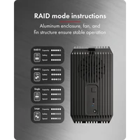 RAID sustav ICYBOX IB-RD3720-CU3, za 2x 3.5"/2.5" SATA HDD/SSD, RAID prekidač