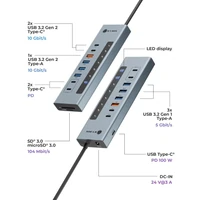 Hub ICYBOX IB-HUB1742CR-C2PD, 11-u-1, USB-C, PD, čitač kartica