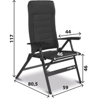 Kamp stolica BRUNNER Travelounger S, crna