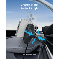 Auto punjač ANKER MagGo, bežični, 15 W, s ugrađenim USB-C kabelom
