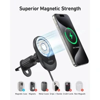 Auto punjač ANKER MagGo, bežični, 15 W, s ugrađenim USB-C kabelom