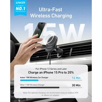 Auto punjač ANKER MagGo, bežični, 15 W, s ugrađenim USB-C kabelom