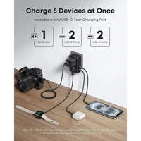 Putni adapter ANKER Nano 5-in-1, 20 W, crni
