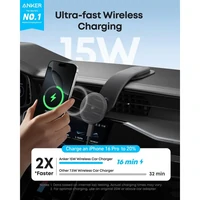 Auto punjač ANKER Nano MagGo, bežični, 15 W, s nosačem