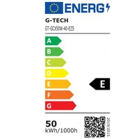 LED reflektor GTV G-TECH, 50 W, 4000 lm, 4000K, IP65, 120°, crni